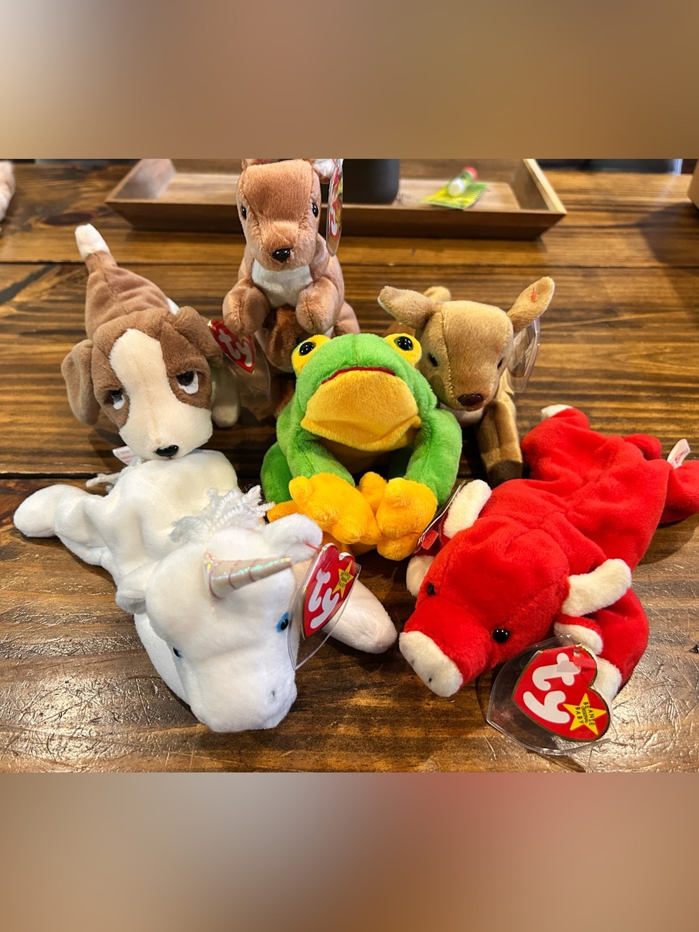 Ty Beanie Babies Collection - Snort, Mystic, Legs, Pouch, Whisper, Ears - Retire